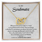To My Soulmate | I Love You, Forever & always - Interlocking Hearts necklace