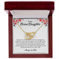 To My Bonus Daughter | Always Love You - Interlocking Hearts necklace